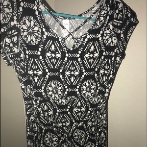 JUSTICE Black and White Dress